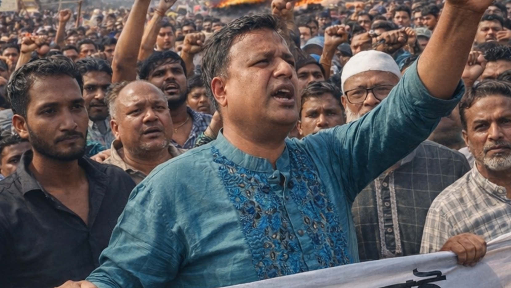 বগুড়ায় সড়ক অবরোধে উত্তাল জনতা: নিরাপদ সড়কের দাবিতে আন্দোলনে সমর্থন দিলেন এমপি মোশারফ হোসেন