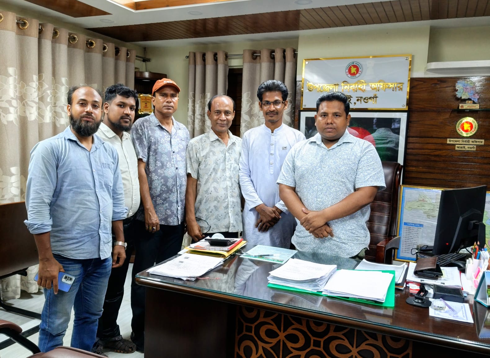 সৌদির অগ্নিকাণ্ডে নিহতদের পরিবারের পাশে গণঅধিকার পরিষদ নওগাঁ, ইউএনওর সাথে আলোচনা